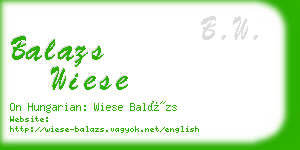 balazs wiese business card